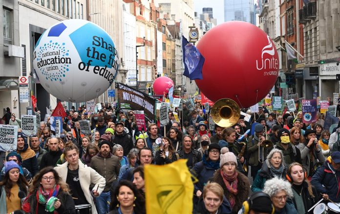 Protestas en Glasgow por cambio climático. EFE