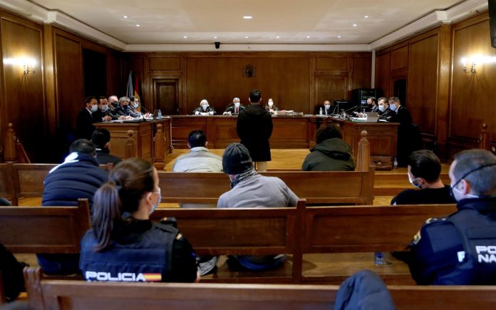 Imagen del juicio por el alijo de 3.000 kgs. de cocaína intervenido en un narcosubmarino en 2019.