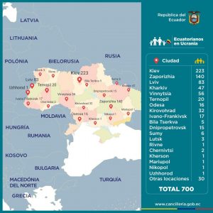 700 Ecuadorians are trapped in Ukraine