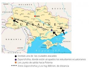 Part of the Ecuadorians are very far from the border with Poland